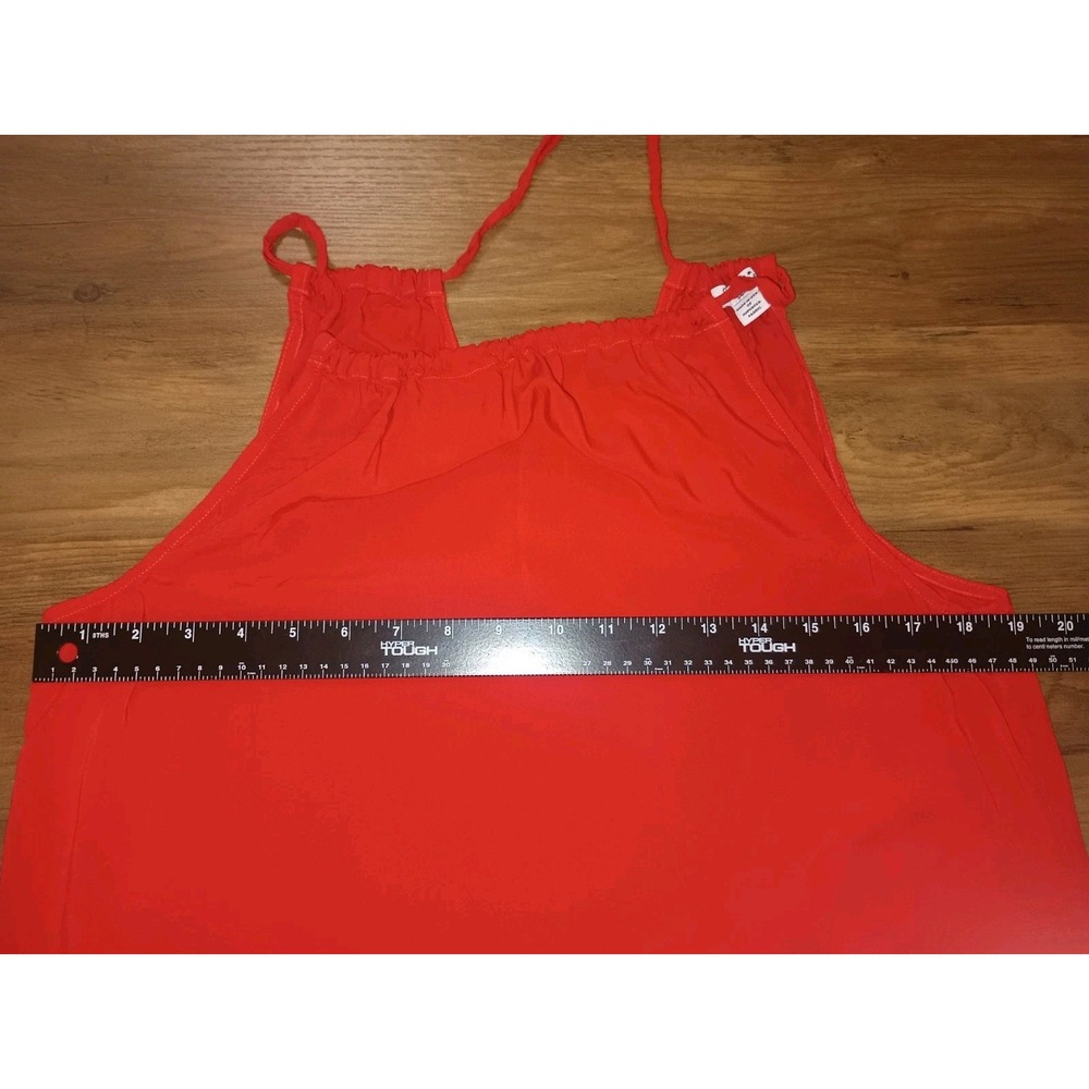 Splendid Orange Summer Dress Size Small Beach Drawstring Neckline Midi - Picture 5 of 12